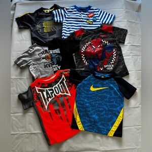 Lot of 6 Boys T-Shirts Nike Marvel Garanimals 365 Kids Tapout Size 4/5